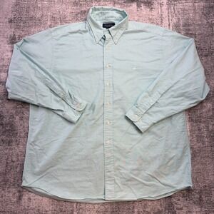 Brooks Brothers Shirt Mens XL Aqua Blue Oxford Cloth Button Down OXBD Preppy Ivy